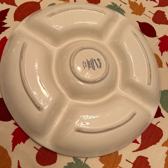 Brushes handpainted Stonemite, Chips & Dip 15” large collectible Serving Platter - Picture 5 of 8